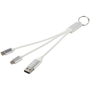 Câble de charge 4-en-1 Metal en aluminium recyclé avec porte-clés 5