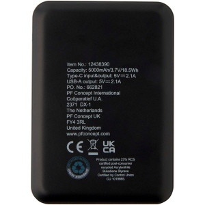 Batterie de secours en plastique recyclé Asama type-C de 5 000 mAh 17