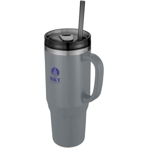 Mug isotherme Melbourne 1200 ml certifié RCS avec paille 19