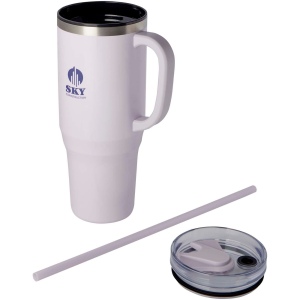 Mug isotherme Melbourne 1200 ml certifié RCS avec paille 21