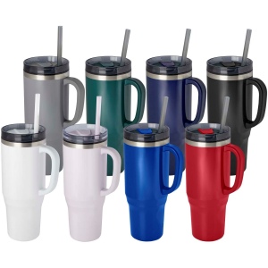 Mug isotherme Melbourne 1200 ml certifié RCS avec paille 57