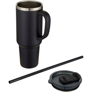 Mug Sydney 1200 ml double paroi certifié RCS avec isolation par le vide et couche de cuivre avec paille 20