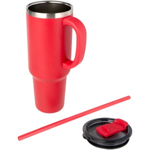 Mug Sydney 1200 ml double paroi certifié RCS avec isolation par le vide et couche de cuivre avec paille 24
