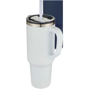 Mug Sydney 1200 ml double paroi certifié RCS avec isolation par le vide et couche de cuivre avec paille 40