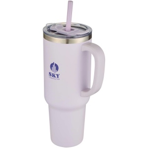 Mug Sydney 1200 ml double paroi certifié RCS avec isolation par le vide et couche de cuivre avec paille 16