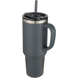 Mug Sydney 1200 ml double paroi certifié RCS avec isolation par le vide et couche de cuivre avec paille 3
