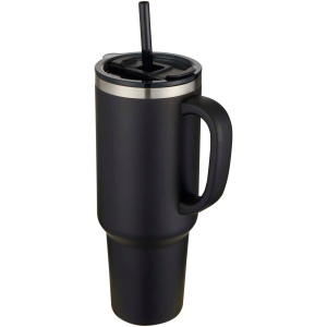Mug Sydney 1200 ml double paroi certifié RCS avec isolation par le vide et couche de cuivre avec paille 2