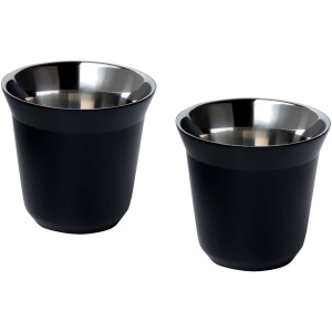 Ensemble de tasses à espresso en acier inoxydable Duo de 80 ml certifié RCS 8