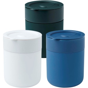 Gobelet en céramique Java de 330 ml avec revêtement en silicone et couvercle en plastique 24