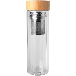 Bouteille à infusion Bailey en verre borosilicate de 400 ml avec couvercle en bambou 3