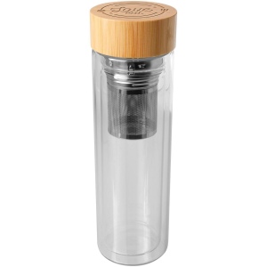 Bouteille à infusion Bailey en verre borosilicate de 400 ml avec couvercle en bambou 4