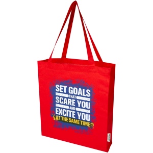 Sac shopping à soufflets Madras en coton recyclé 140 g/m² certifié GRS 12L 17