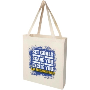 Sac shopping à soufflets Madras en coton recyclé 140 g/m² certifié GRS 12L 15