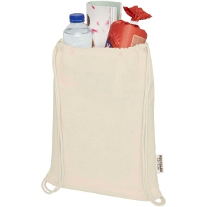 Sac avec cordon Oregon en coton recyclé 140 g/m² certifié GRS 17