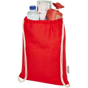 Sac avec cordon Oregon en coton recyclé 140 g/m² certifié GRS 19