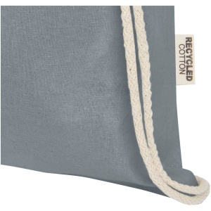Sac avec cordon Oregon en coton recyclé 140 g/m² certifié GRS 22