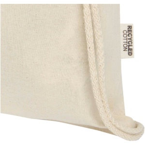 Sac avec cordon Oregon en coton recyclé 140 g/m² certifié GRS 23