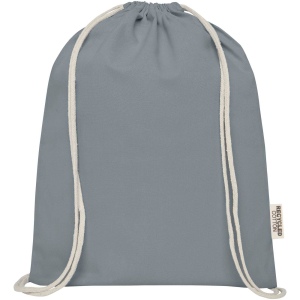 Sac avec cordon Oregon en coton recyclé 140 g/m² certifié GRS 9