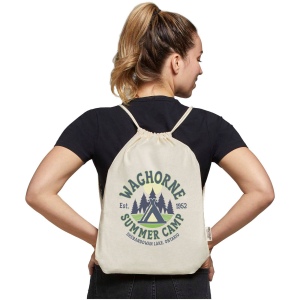 Sac avec cordon Oregon en coton recyclé 140 g/m² certifié GRS 31