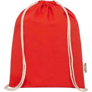 Sac avec cordon Oregon en coton recyclé 140 g/m² certifié GRS 12