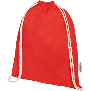 Sac avec cordon Oregon en coton recyclé 140 g/m² certifié GRS 6