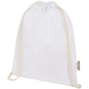 Sac avec cordon Oregon en coton recyclé 140 g/m² certifié GRS 7
