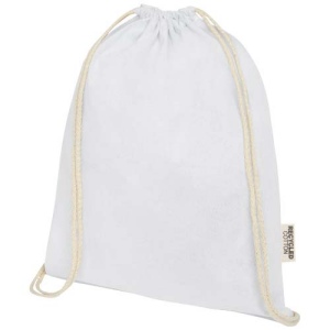 Sac avec cordon Oregon en coton recyclé 140 g/m² certifié GRS