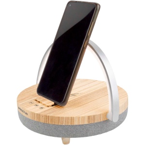 Enceinte Bluetooth® 4-en-1 Prixton de 10 W avec lumière LED et station de charge sans fil 3