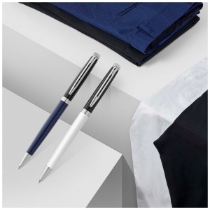 Stylo roller Waterman Hemisphere avec habillage palladium (encre bleue) 10