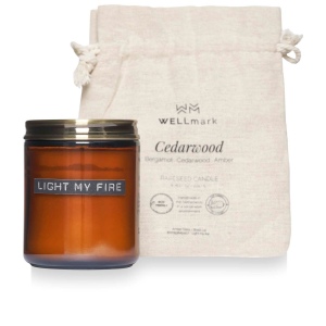 Bougie parfumée Wellmark parfum bois de cèdre 2