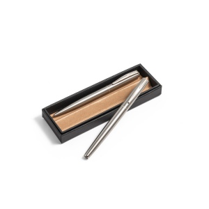 ELLA. Set de stylos à bille et rollers avec corps avec clip en acier inoxydable (53% rSS) 5