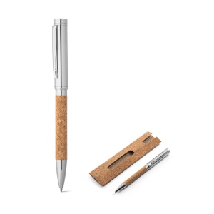 CORKO. Stylo à bille en liège et métal avec mécanisme twist