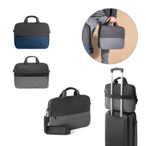 GENOA. Sacoche matelassée pour ordinateur portable 15" en polyester recyclé haute densité 600D