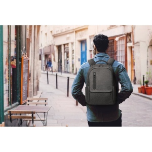 RE-BOSTON. Sac à dos pour ordinateur portable en nylon recyclé 2Tone résistant à l'eau avec compartiment 210D 5