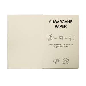 DICKINSON. Cahier A5 à couverture rigide en papier de canne à sucre (80 % canne à sucre) avec pages lignées 7