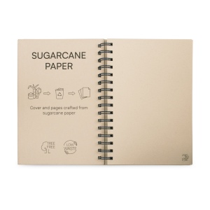 PROUST. Cahier A5 à spirales, couverture rigide, en papier de canne à sucre (80% canne à sucre) avec pages unies 8