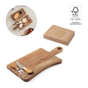 CASSIA. Plateau à fromage en bois d'acacia avec poignée