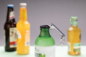 Porte-clés décapsuleur en alliage de zinc recyclé RCS 9