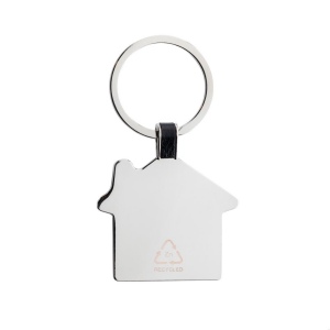 Porte-clés maison en alliage de zinc recyclé RCS 5