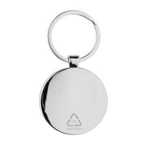 Porte-clés rond en alliage de zinc RCS et bambou 6