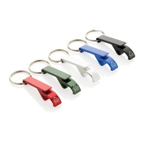 Porte-clés décapsuleur en aluminium recyclé RCS 21