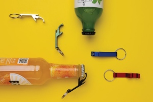 Porte-clés décapsuleur en aluminium recyclé RCS 22