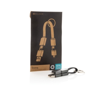 Câble de charge rapide 4 en 1 60W en aluminium recyclé Terra 4