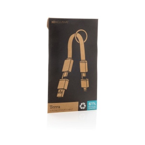 Câble de charge rapide 4 en 1 60W en aluminium recyclé Terra 9