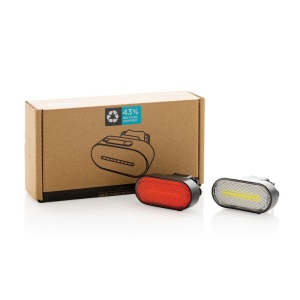 Set d'éclairage de vélo via USB en plastique RCS Lumino 12