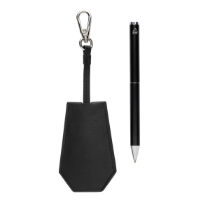 Set porte-clés et stylo en rPET PU RCS Swiss Peak Tula 5