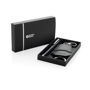 Set porte-clés et stylo en rPET PU RCS Swiss Peak Tula 10