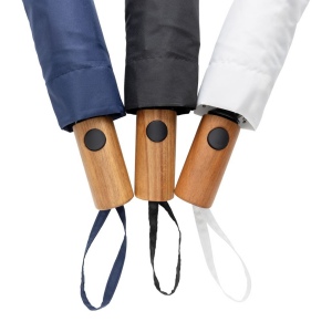 Mini parapluie 21" à ouverture auto en bois d'acacia Kaycey 18