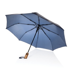 Mini parapluie 21" à ouverture auto en bois d'acacia Kaycey 20