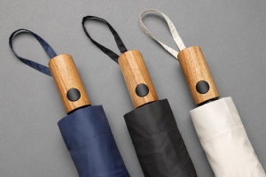 Mini parapluie 21" à ouverture auto en bois d'acacia Kaycey 11